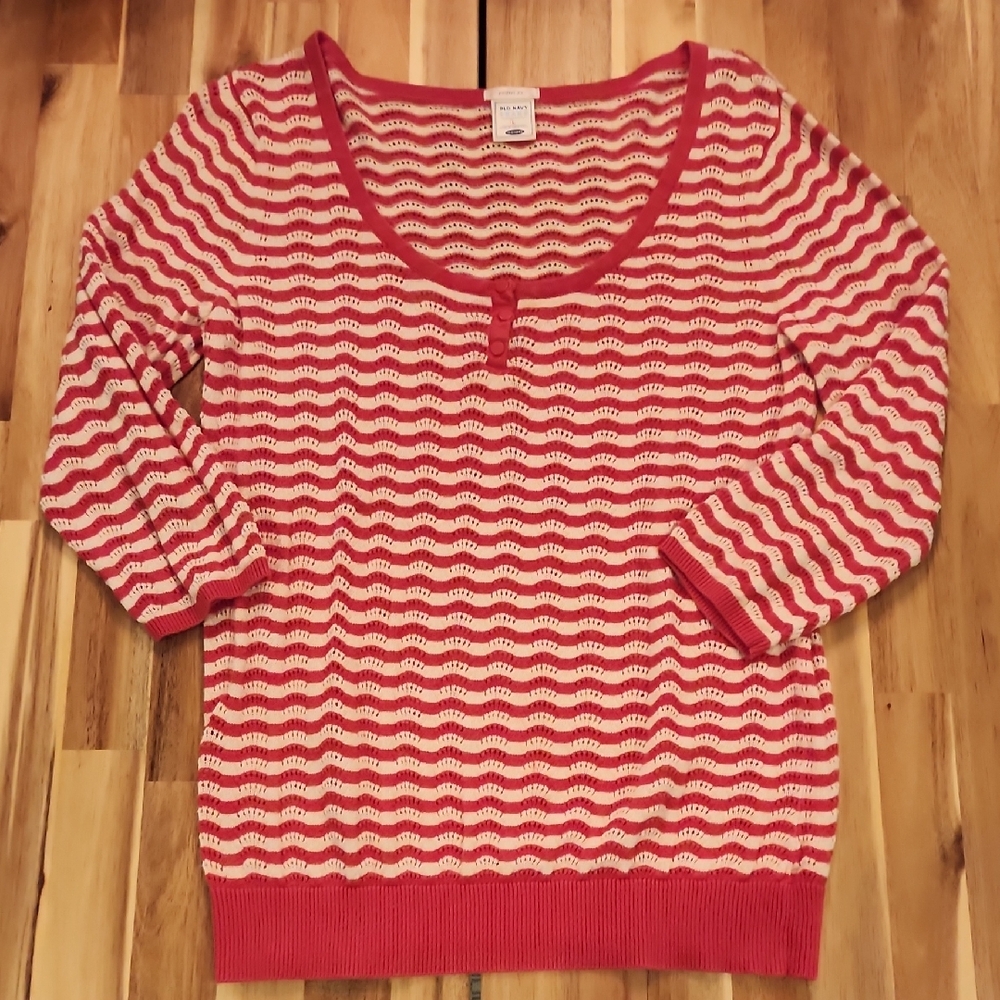 Womens Old Navy Knit 3/4 Sleeve - Size L